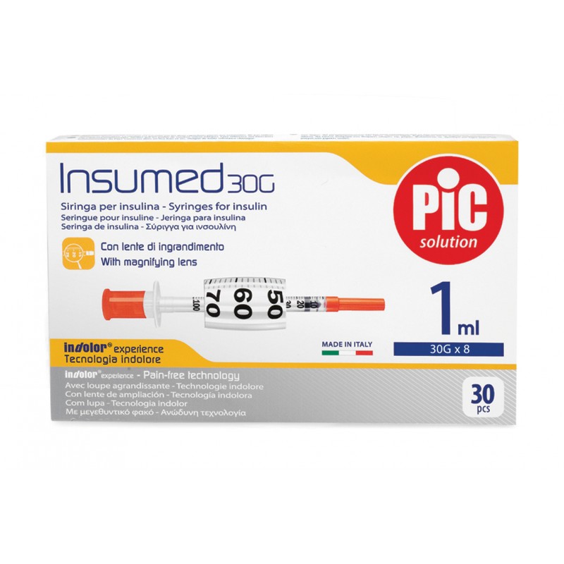 PiC Solution Insumed Strzykawki insulinowe z igłą 30 szt.