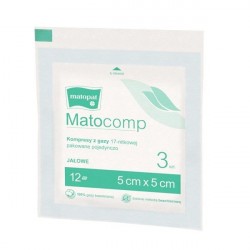 Matocomp kompresy z gazy jałowe - indywidualne pakowanie 3 sztuki