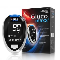 Glucomaxx Glukometr zestaw do pomiaru poziomu glukozy we krwi