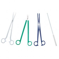 Zestaw IUD do zakładania wkładki wewnątrzmacicznej (kulociąg, nożyczki, kleszczyki, sonda)