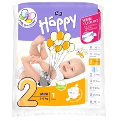 Pieluszki Bella Baby Happy New Flexi Fit Mini (2) 3-6 kg