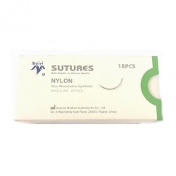 Nici Sutures Nylon 4/0 nici chirurgiczne niewchłanialne, zielone
