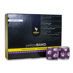 YellowSPORT Bandaż samoprzylepny YellowBAND fioletowy w łapki 12 szt.