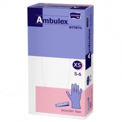 Ambulex Nitryl Rękawiczki nitrylowe jednorazowe fioletowe 100 szt.